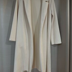 Zara Cream Long Blazer